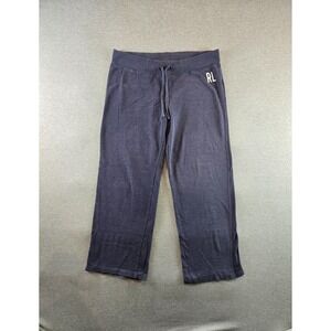 Vintage Polo Jeans Company Sweatpants Mens L Navy Cotton Wide Leg Baggy Y2K 90's